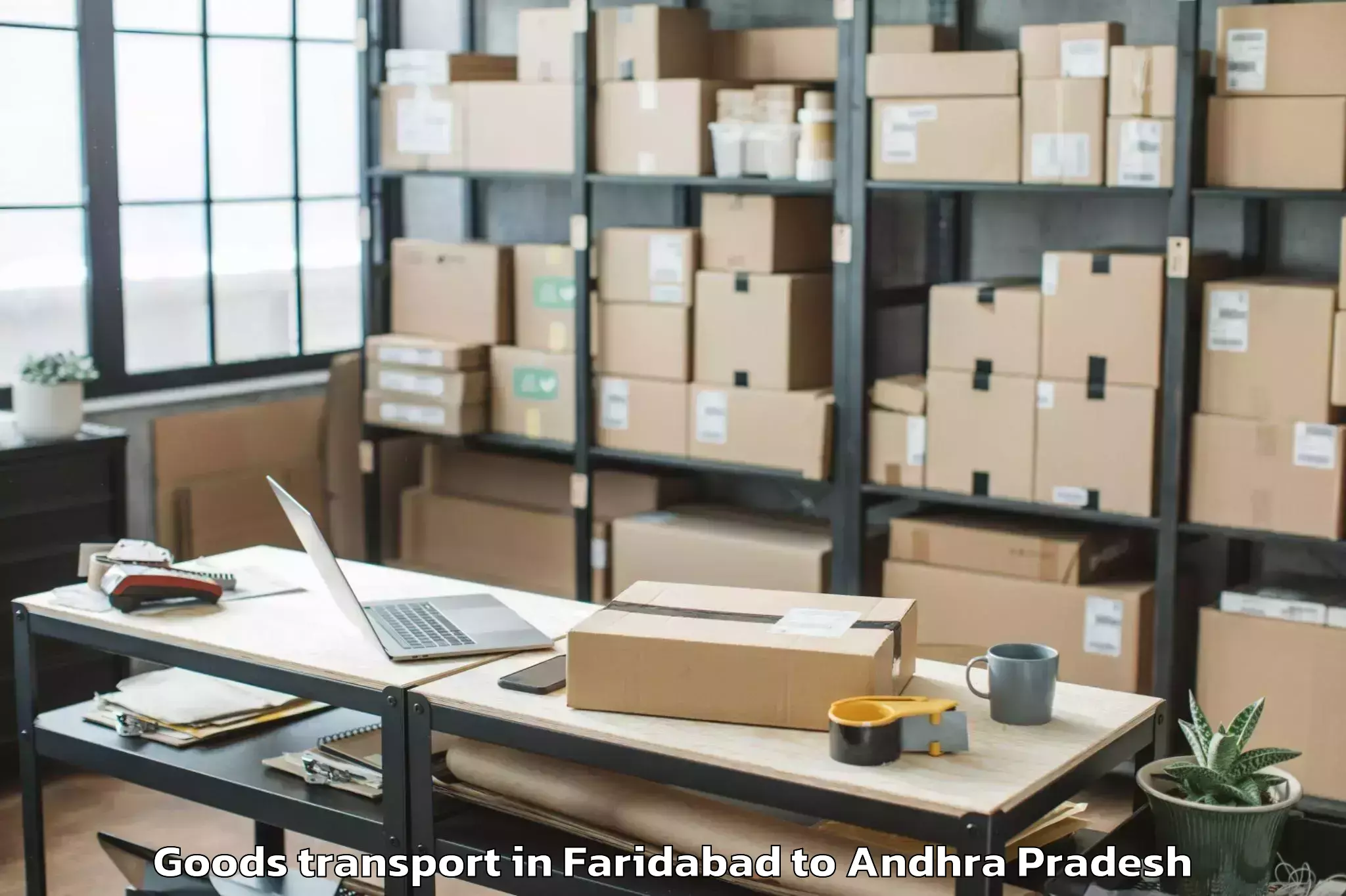 Book Faridabad to Gangaraju Madugula Goods Transport